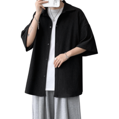 ミフィッシュメンズ シャツ 半袖 夏服 涼しい 通気性 シャツ 大きいサイズ ビジネスカジュアル 夏 涼しい Yシャツ ゆったり おしゃれ かっこいい 服 軽量 柔らかい 涼しい 無地