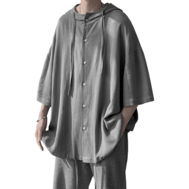 リアズオンメンズ サマー パーカー Tシャツ 半袖 おしゃれ 大きいサイズ フード付き ゆったり カジュアル プルオーバー 春