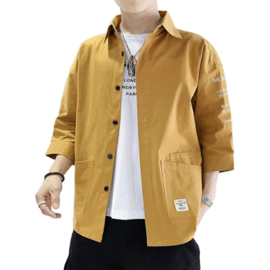 中心窩メンズ 夏服 七分袖シャツ 吸汗速乾 汗染み防止 快適 軽量 柔らかい 涼しい カジュアル シンプル おしゃれ 人気 春夏